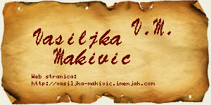 Vasiljka Makivić vizit kartica